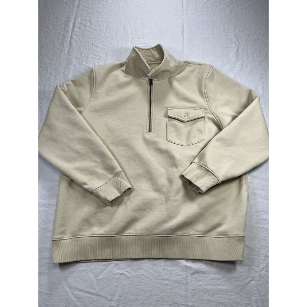 L.L. Bean Men's Sunwashed Sweatshirt XL Regular 1/4 Zip Pullover French Terry